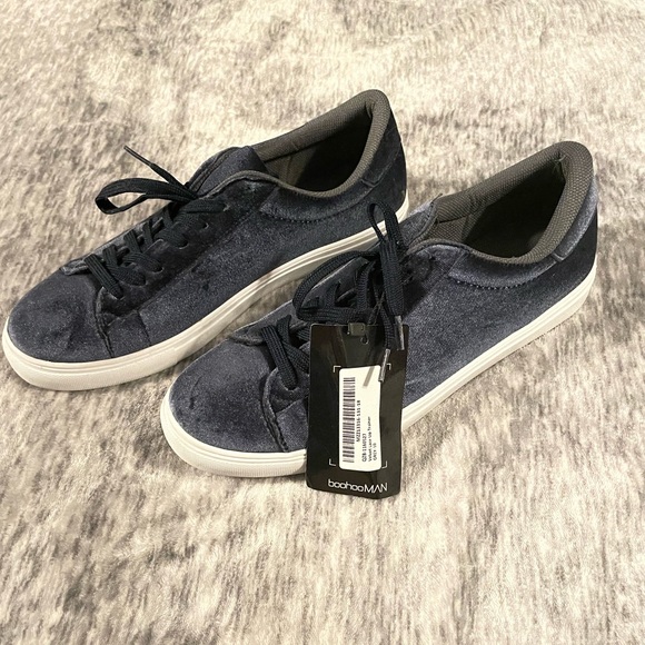Men’s BoohooMAN Navy Trainer Sneakers Size 10 - Picture 1 of 7